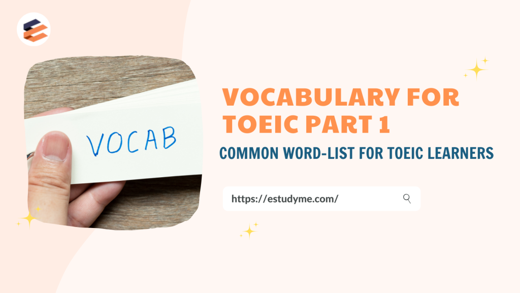 vocabulary for toeic part 1