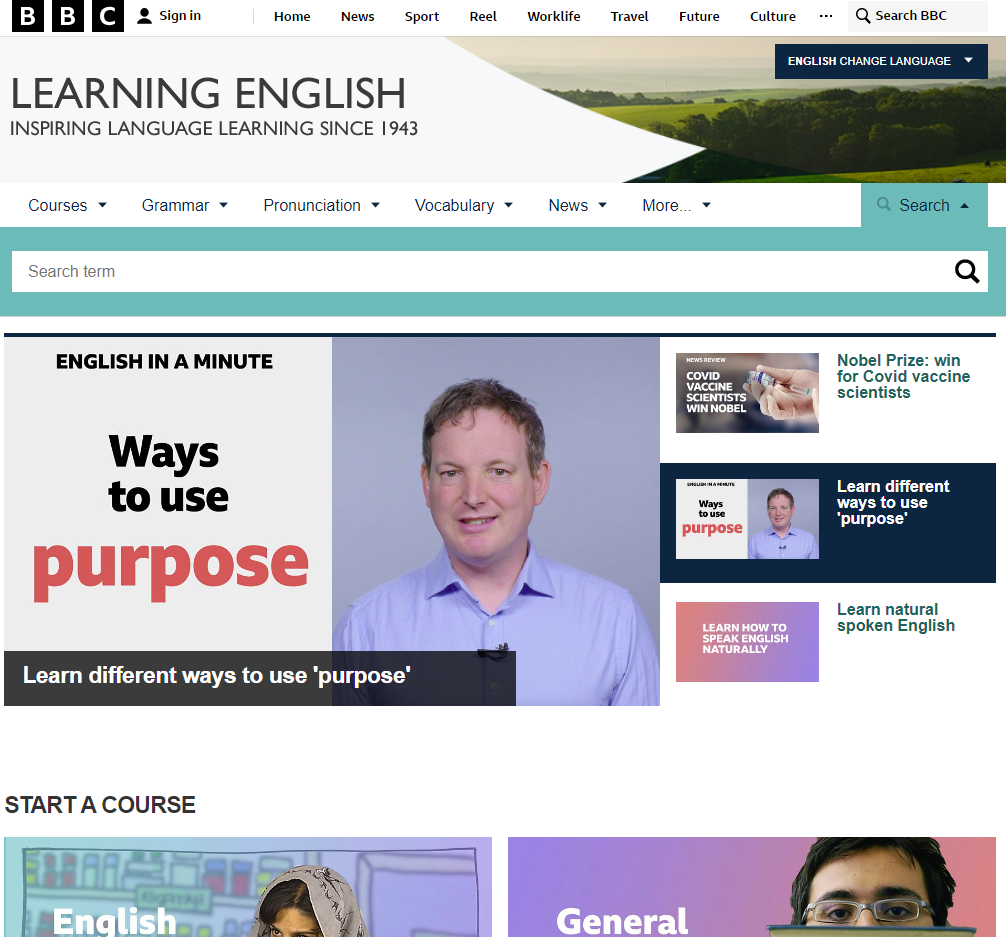 website học tiếng anh bbc