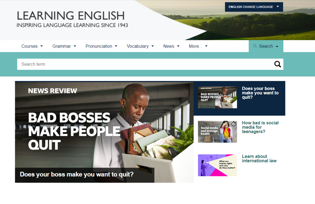 english learning websites bbclearning