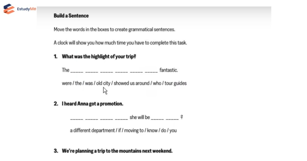 TOEFL Writing 2026 - Build a Sentence