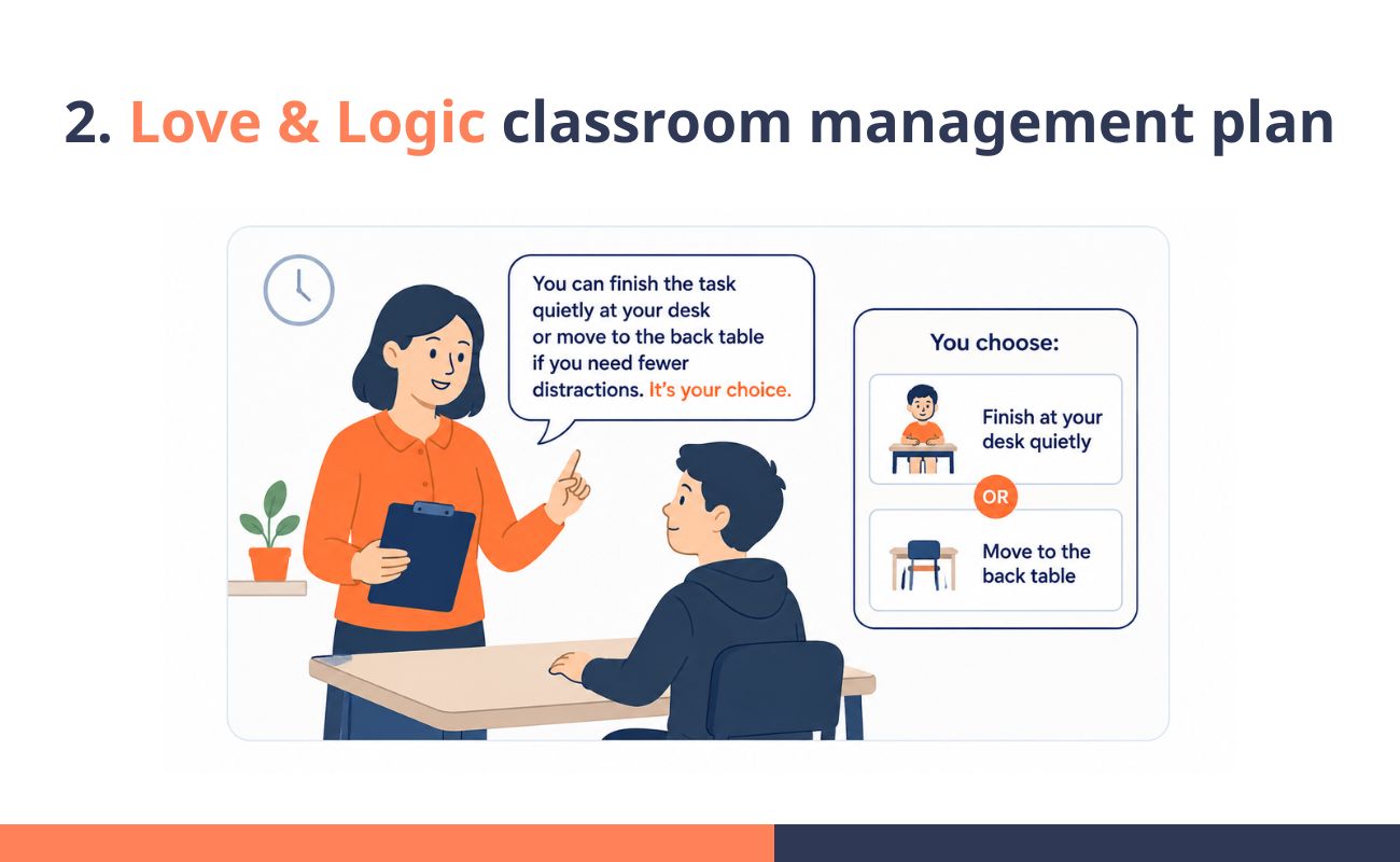 Love and Logic classroom management plan