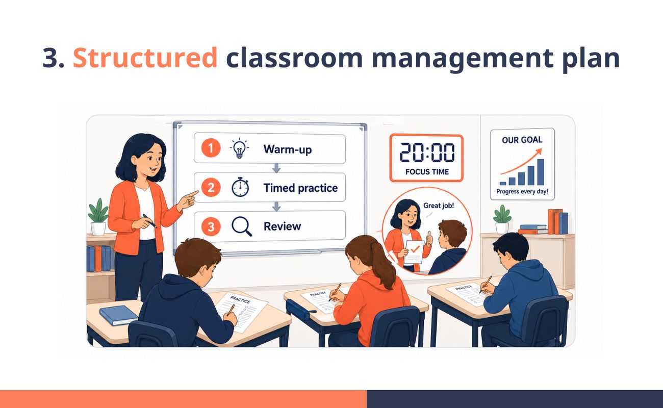 Structured classroom management plan