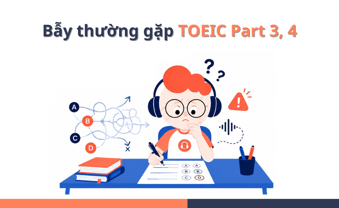Các bẫy thường gặp trong TOEIC Part 3, 4