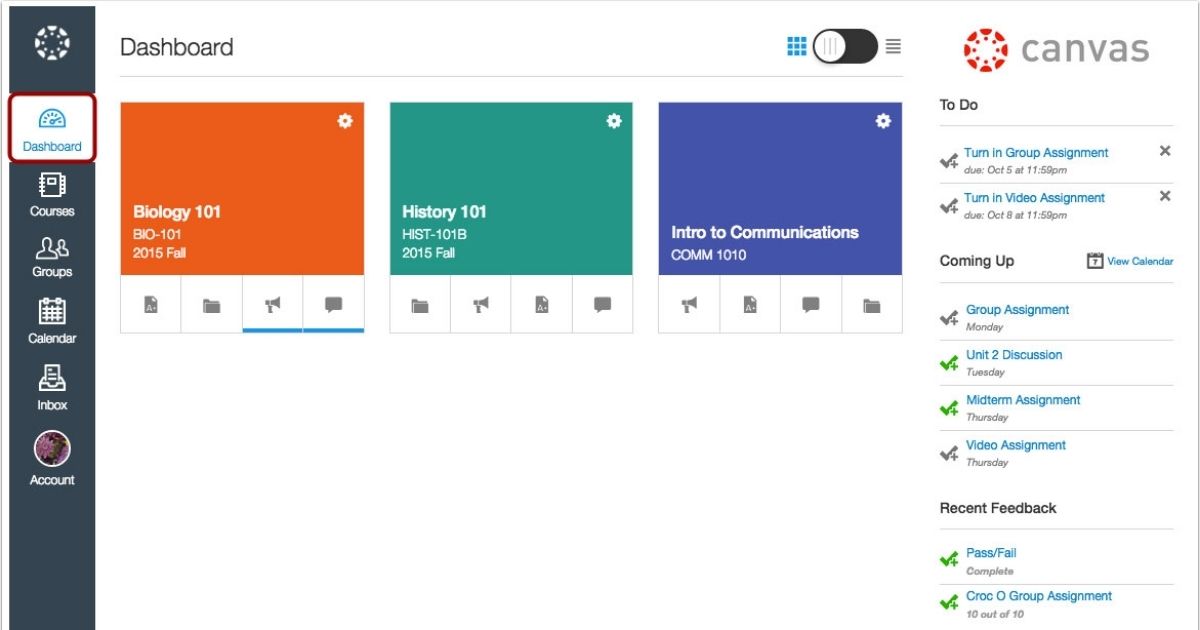 Phần mềm quản lý lớp học Canvas LMS