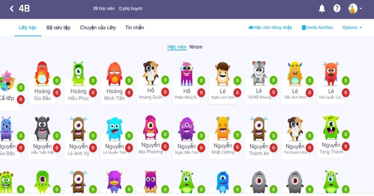 Phần mềm quản lý lớp học ClassDojo