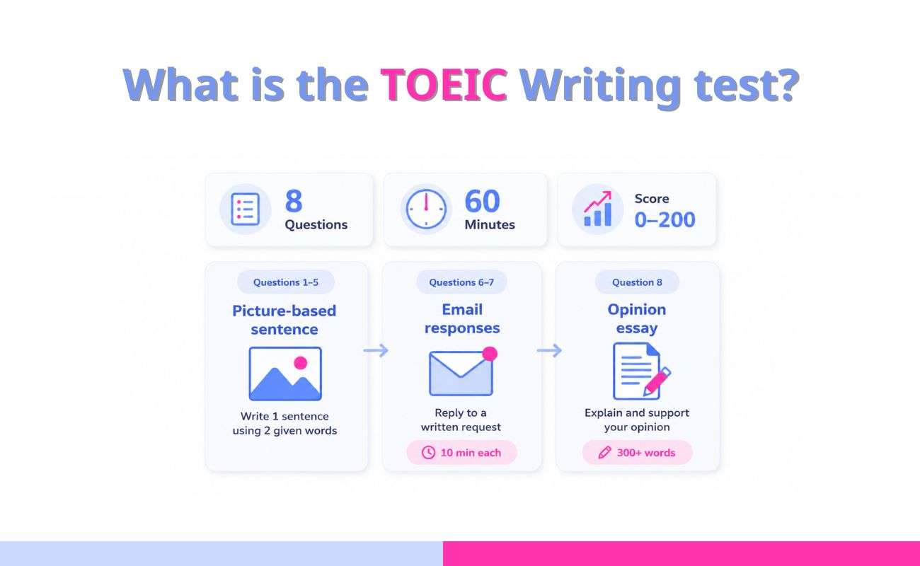 What is the TOEIC Writing test?