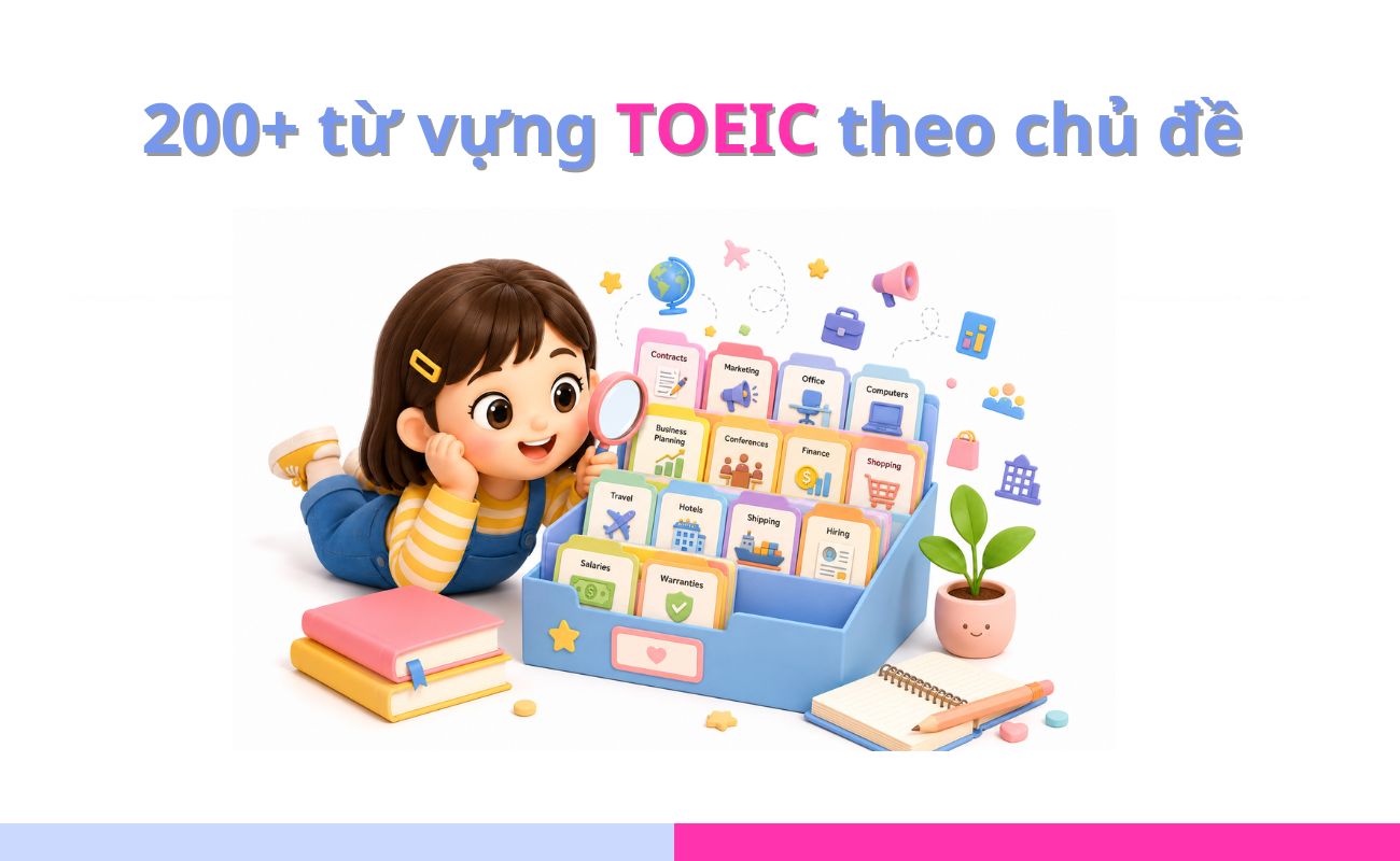 Danh sách 200+ từ vựng TOEIC theo chủ đề thông dụng