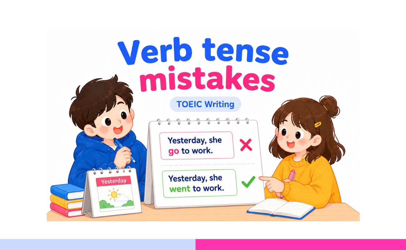 Verb tense TOEIC Writing mistakes