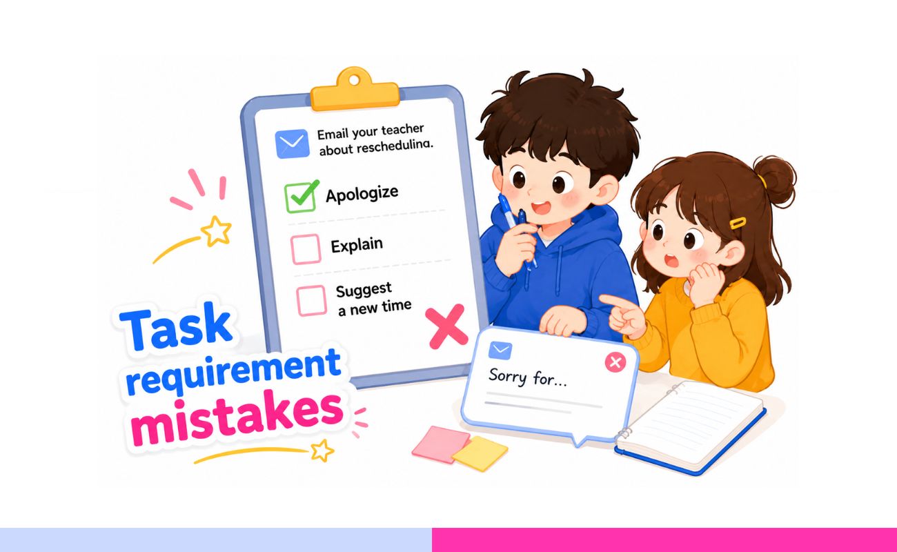 Task requirement TOEIC Writing mistakes