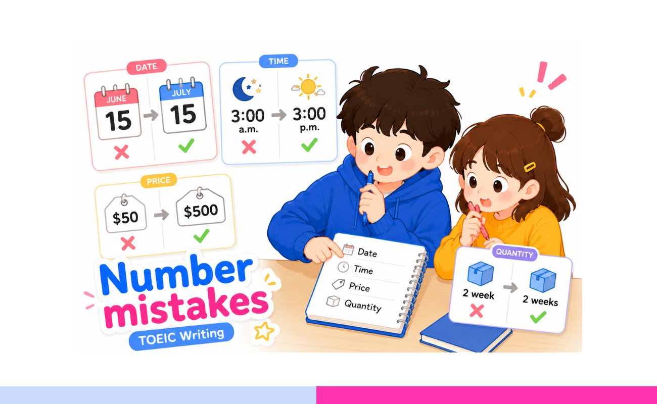 Number TOEIC Writing mistakes