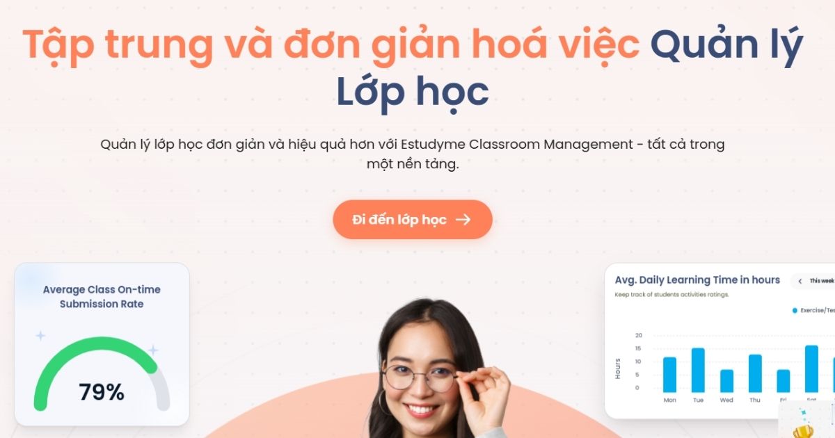 EstudyMe quản lý lớp học hiệu quả