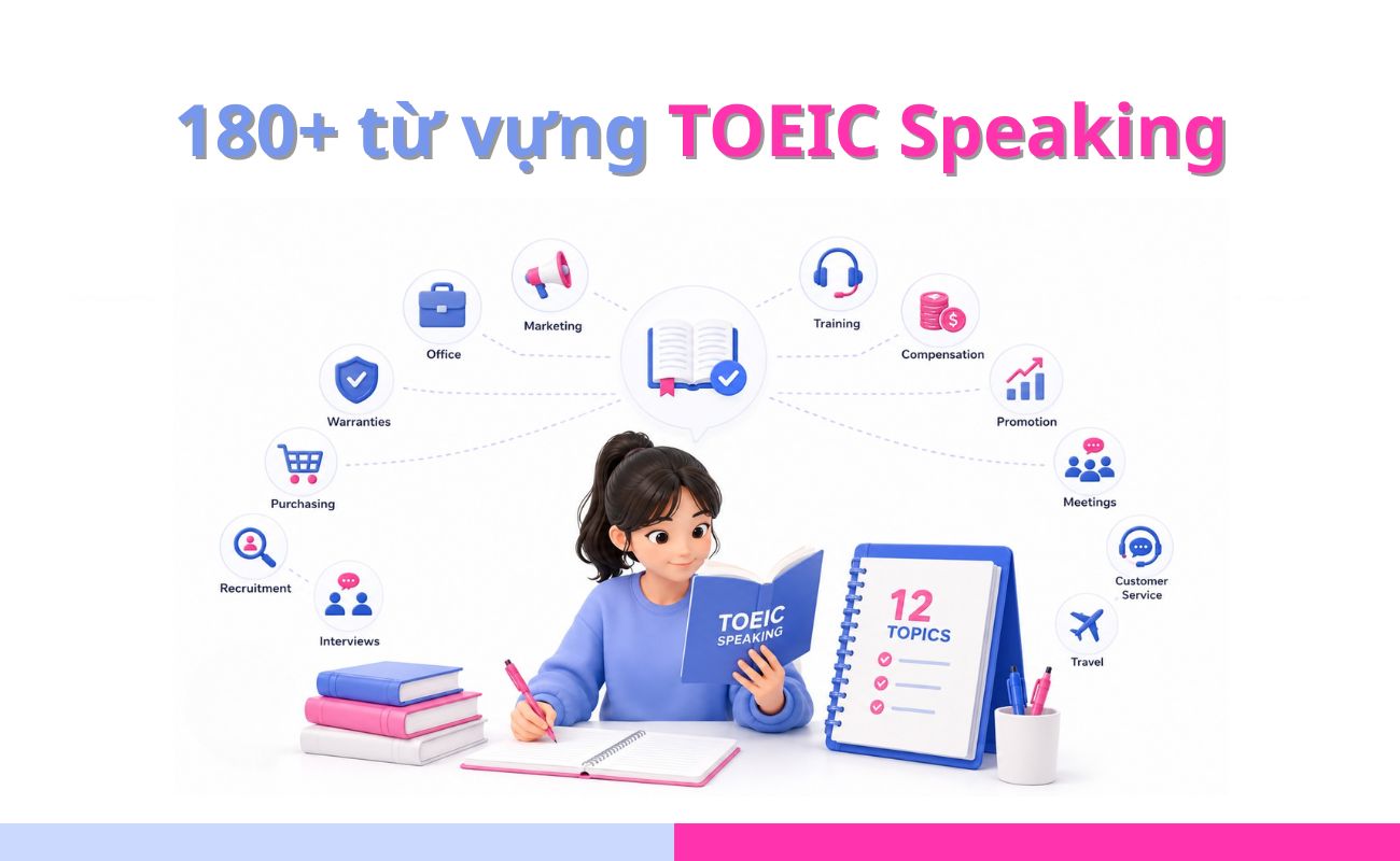 Danh sách 180+ từ vựng TOEIC Speaking theo chủ đề
